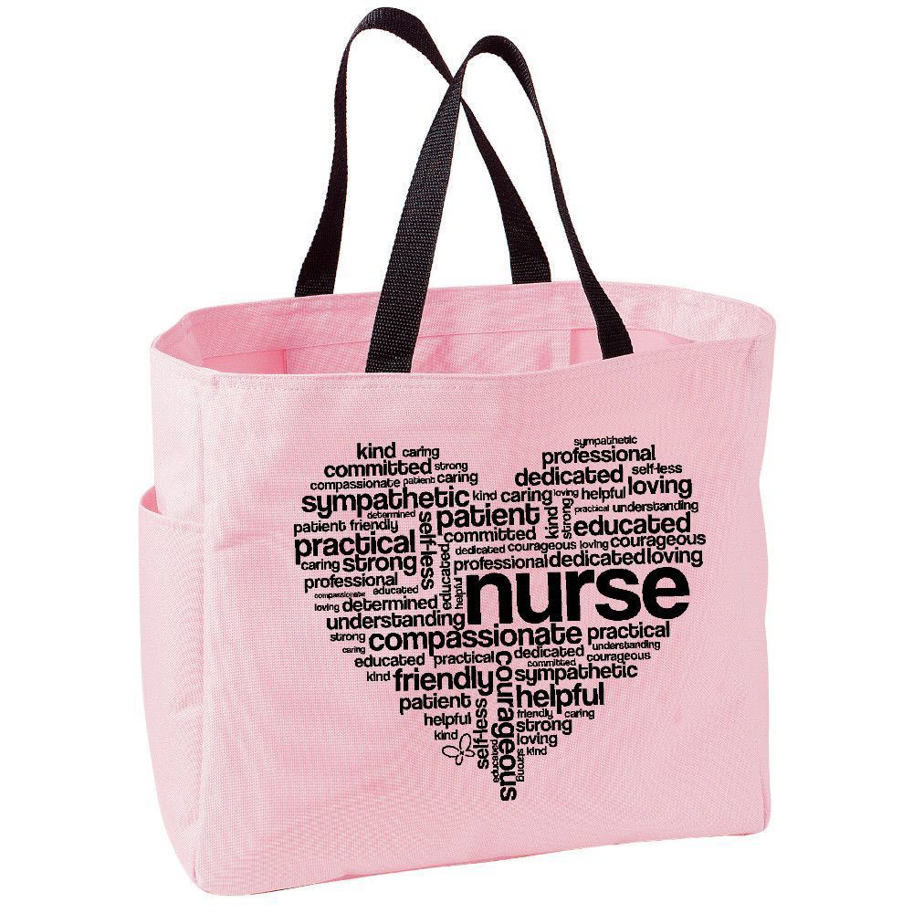 Pink Heart Nurse Tote